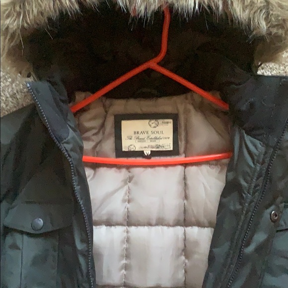 Men’s winter coat dark green - Picture 6 of 7